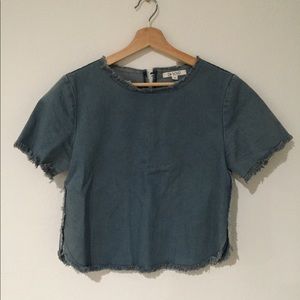 Denim crop top